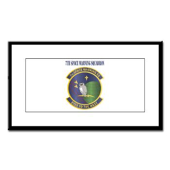 7SWS - M01 - 02 - 7th Space Warning Squadron With Text - Small Framed Print